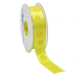 Lovely Flowers Ribbon; Yellow